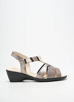 Sandale/pantofi decupați vârf deschis toc de 4 la 6 cm auriu PEDI GIRL femme