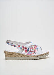 Sandale/pantofi decupați vârf deschis toc de 4 la 6 cm alb PEDI GIRL femme