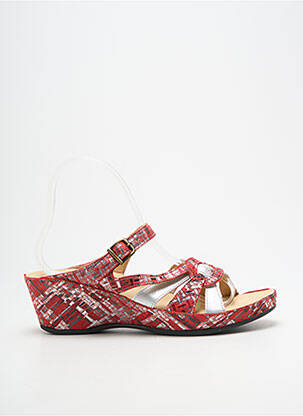 Mulete/saboți arcadă plantară toc de 4 la 6 cm roșu PEDI GIRL femme