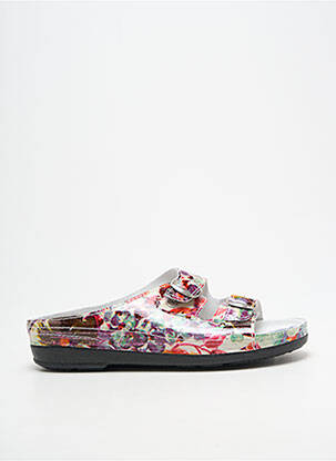 Mulete/saboți material neted toc plat până la 3 cm roșu PEDI GIRL femme