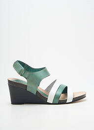 Sandale/pantofi decupați toc platformă toc de 7 la 9 cm verde SPK femeie
