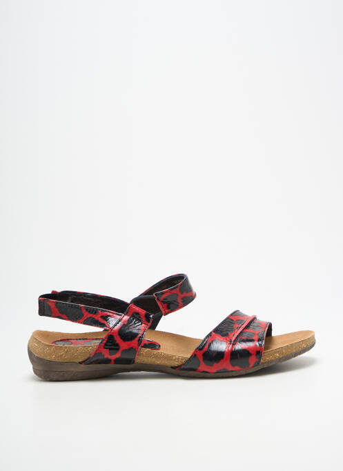 Sandale/pantofi decupați material neted toc plat până la 3 cm roșu PEDI GIRL femme