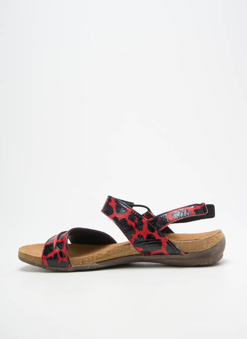 Sandale/pantofi decupați material neted toc plat până la 3 cm roșu PEDI GIRL femme