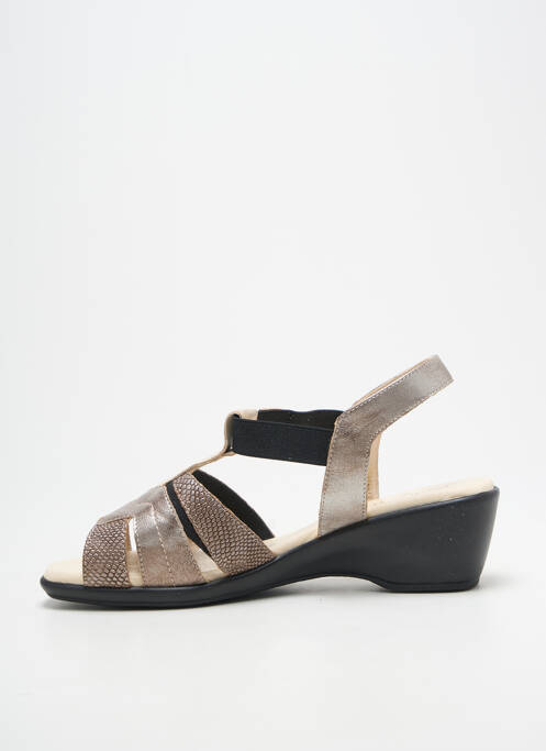 Sandale/pantofi decupați vârf deschis toc de 4 la 6 cm auriu PEDI GIRL femme