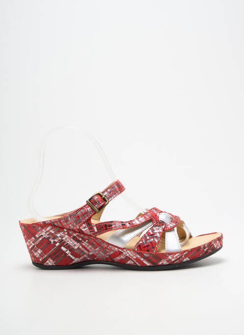 Mulete/saboți arcadă plantară toc de 4 la 6 cm roșu PEDI GIRL femme