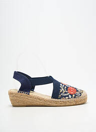 Espadrile vârf rotund toc de 4 la 6 cm albastru ELUE PAR NOUS femeie