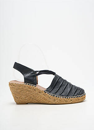 Espadrile vârf rotund toc de 7 la 9 cm negru ELUE PAR NOUS femme