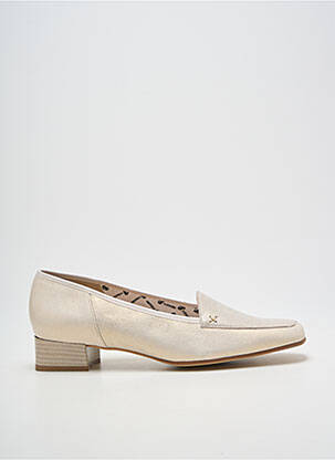 Mocasini țesătură satinată toc plat până la 3 cm auriu OMBELLE femme