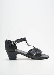 Sandale/pantofi decupați închidere cu buclă(e) toc de 4 la 6 cm negru GEO-REINO femme