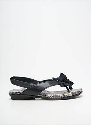 Șlapi vârf deschis toc plat până la 3 cm negru THE FLEXX femme