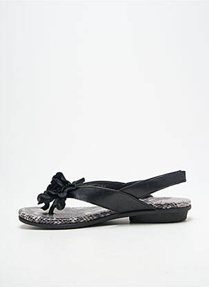 Șlapi vârf deschis toc plat până la 3 cm negru THE FLEXX femeie