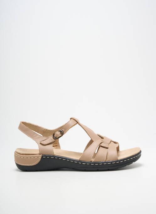 Sandale/pantofi decupați închidere cu buclă(e) toc plat până la 3 cm bej PEDI GREEN femme