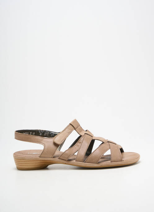 Sandale/pantofi decupați vârf deschis toc plat până la 3 cm bej ROHDE femme