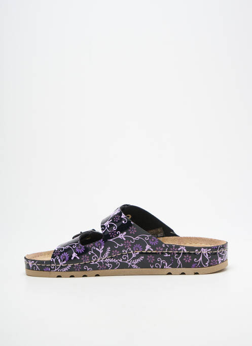 Mulete/saboți material neted toc plat până la 3 cm negru ROHDE femme