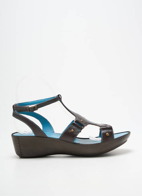 Sandale/pantofi decupați închidere cu buclă(e) toc de 4 la 6 cm maro ESSENTIELS femme