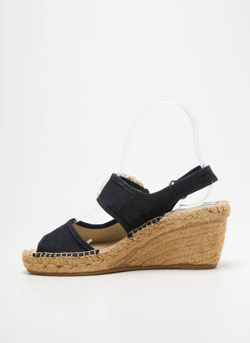 Espadrile vârf deschis toc de 7 la 9 cm negru ELUE PAR NOUS femme