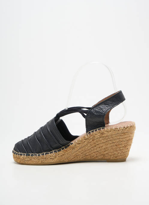 Espadrile vârf rotund toc de 7 la 9 cm negru ELUE PAR NOUS femme