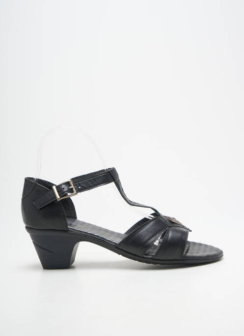 Sandale/pantofi decupați închidere cu buclă(e) toc de 4 la 6 cm negru GEO-REINO femme