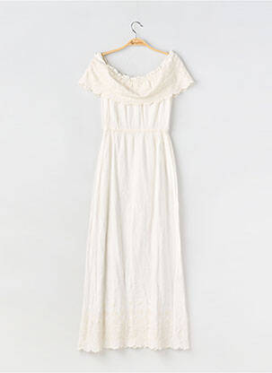 Rochie lungă mâneci scurte mâneci scurte alb COMPTOIR DES COTONNIERS femeie