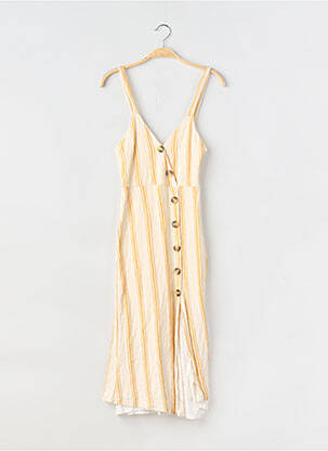 Rochie midi fără mâneci fără mâneci galben PULL & BEAR femeie