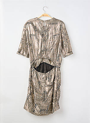 Rochie midi imprimeu fantezie mâneci scurte auriu ISABEL MARANT femeie