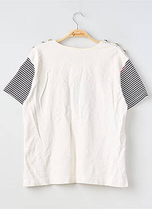Tricou croială dreaptă mâneci scurte alb PIERRE CARDIN femeie
