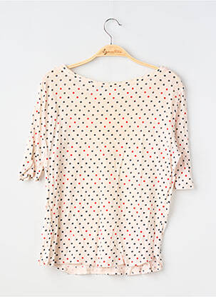 Tricou croială cambrată mâneci scurte bej BELLEROSE femeie