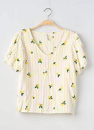Tricou croială dreaptă mâneci scurte alb BLANCHEPORTE femeie