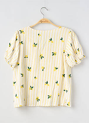 Tricou croială dreaptă mâneci scurte alb BLANCHEPORTE femeie