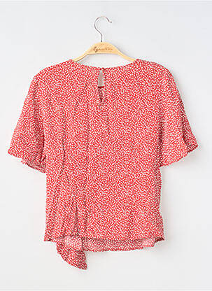 Top țesătură crep mâneci scurte roșu H&M femeie