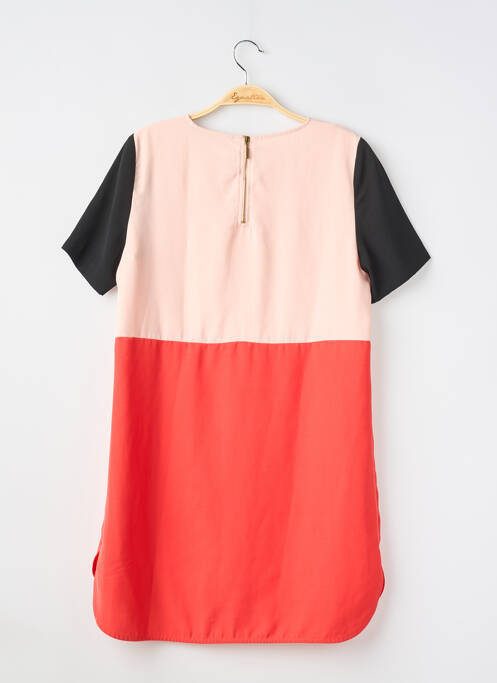 Rochie scurtă închidere cu fermoar la spate mâneci scurte roz ZARA femme