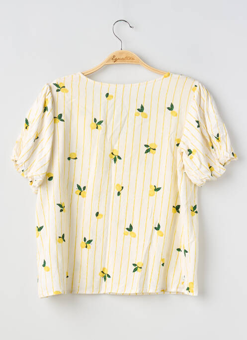 Tricou croială dreaptă mâneci scurte alb BLANCHEPORTE femme