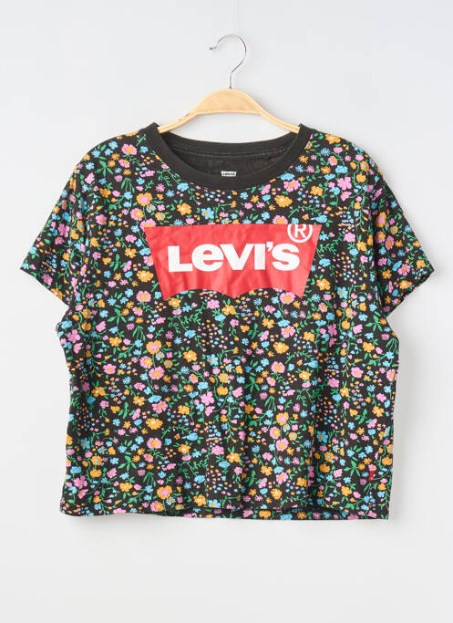 Tricou imprimeu fantezie mâneci scurte negru LEVIS femme