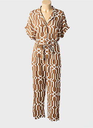 Salopetă-pantalon mâneci scurte mâneci scurte maro PAZ TORRAS femme