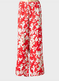 Pantalon drept talie elastică roșu BRANDTEX femme