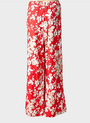 Pantalon drept talie elastică roșu BRANDTEX femeie