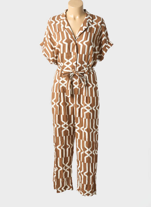 Salopetă-pantalon mâneci scurte mâneci scurte maro PAZ TORRAS femme