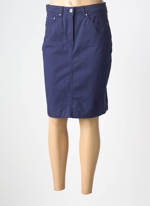 Fustă midi croială dreaptă albastru BRANDTEX femme