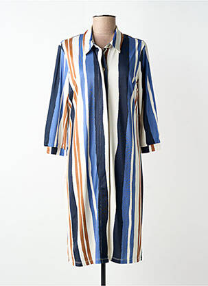 Rochie midi căptușeală mâneci 3/4 albastru K-DESIGN femme