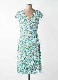 Rochie midi imprimeu fantezie mâneci scurte albastru TELMAIL femme
