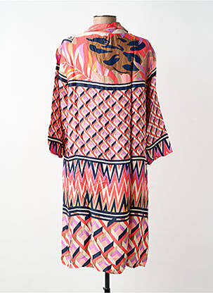 Rochie midi croială fluidă mâneci 3/4 roz BETTY BARCLAY femeie
