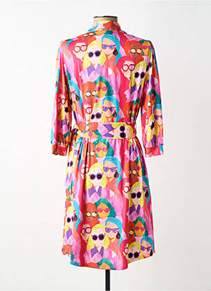 Rochie midi mâneci 3/4 mâneci 3/4 roșu K-DESIGN femeie