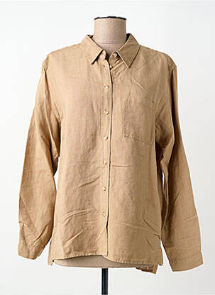 Cămașă croială cambrată mâneci lungi maro BRANDTEX femme