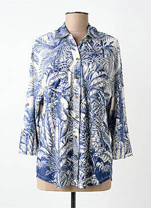 Cămașă croială cambrată mâneci 3/4 albastru K-DESIGN femme