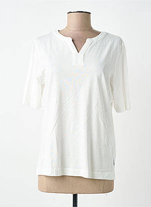 Tricou croială dreaptă mâneci scurte alb CECIL femme