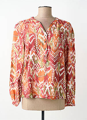 Bluză țesătură poplin mâneci lungi portocaliu JULIE GUERLANDE femme