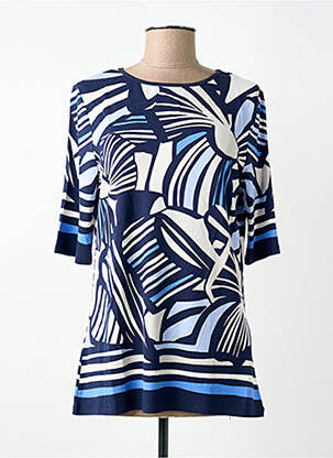 Tricou mâneci 3/4 mâneci 3/4 albastru BARBARA LEBEK femme