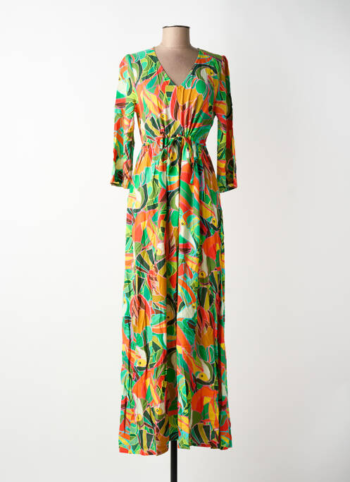 Rochie lungă mâneci lungi mâneci lungi verde LA FIANC2E femme