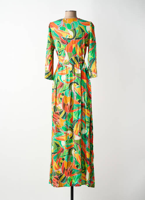 Rochie lungă mâneci lungi mâneci lungi verde LA FIANC2E femme