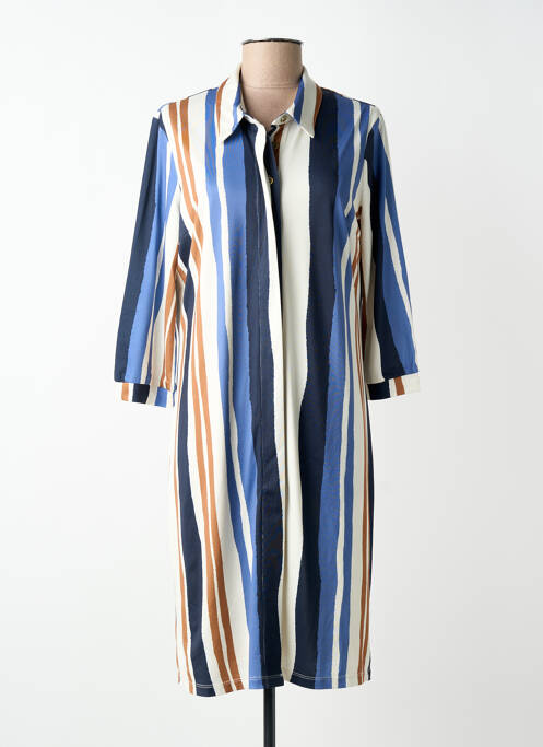 Rochie midi căptușeală mâneci 3/4 albastru K-DESIGN femme